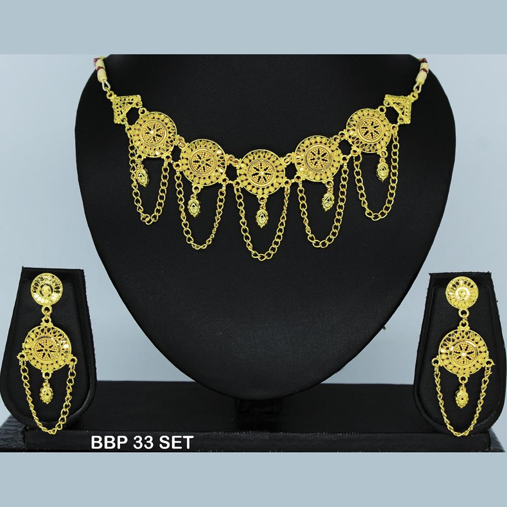 Mahavir Forming Gold Necklace Set - BBP SET 33