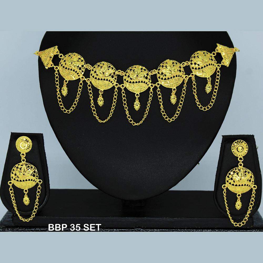 Mahavir Forming Gold Necklace Set - BBP SET 35
