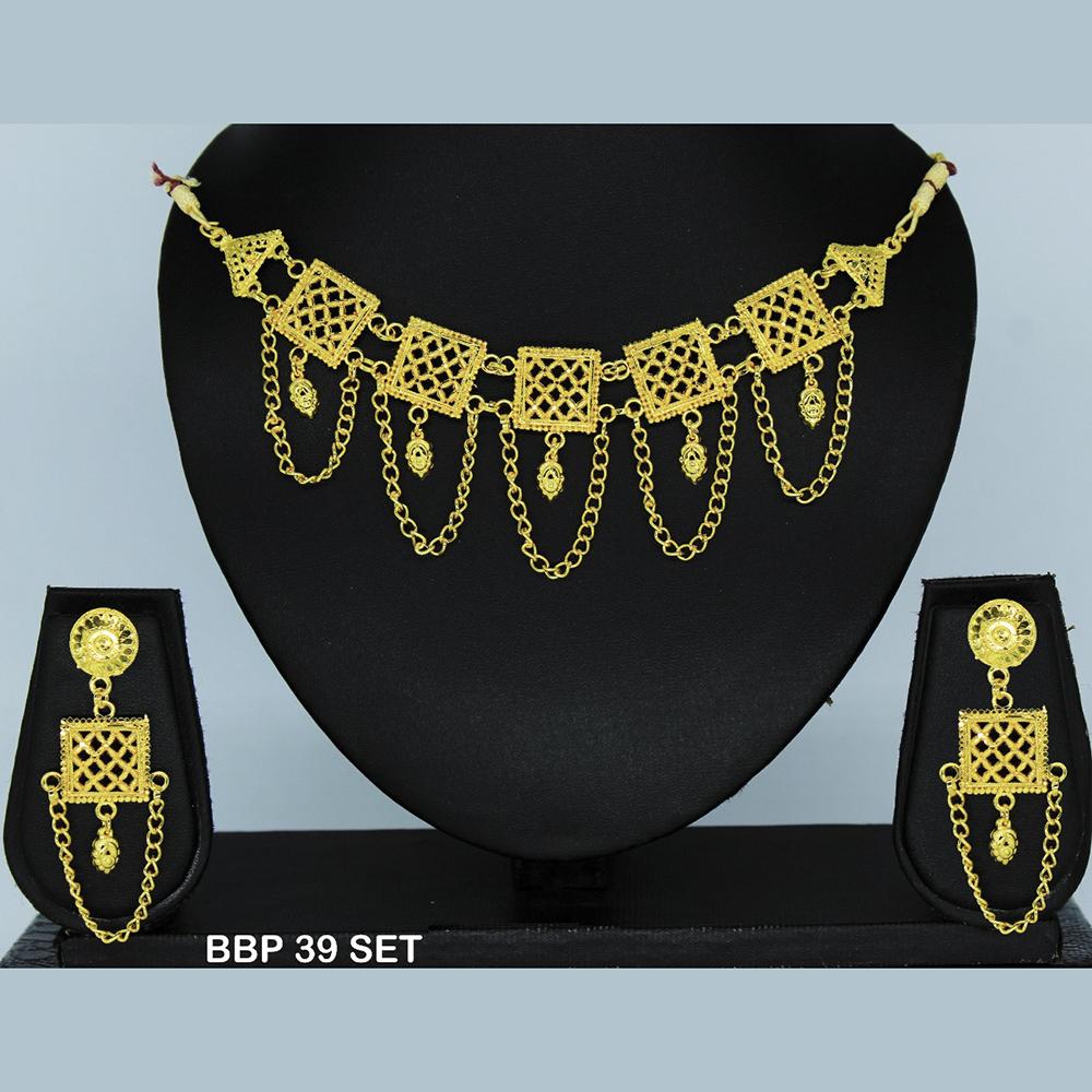 Mahavir Forming Gold Necklace Set - BBP SET 39