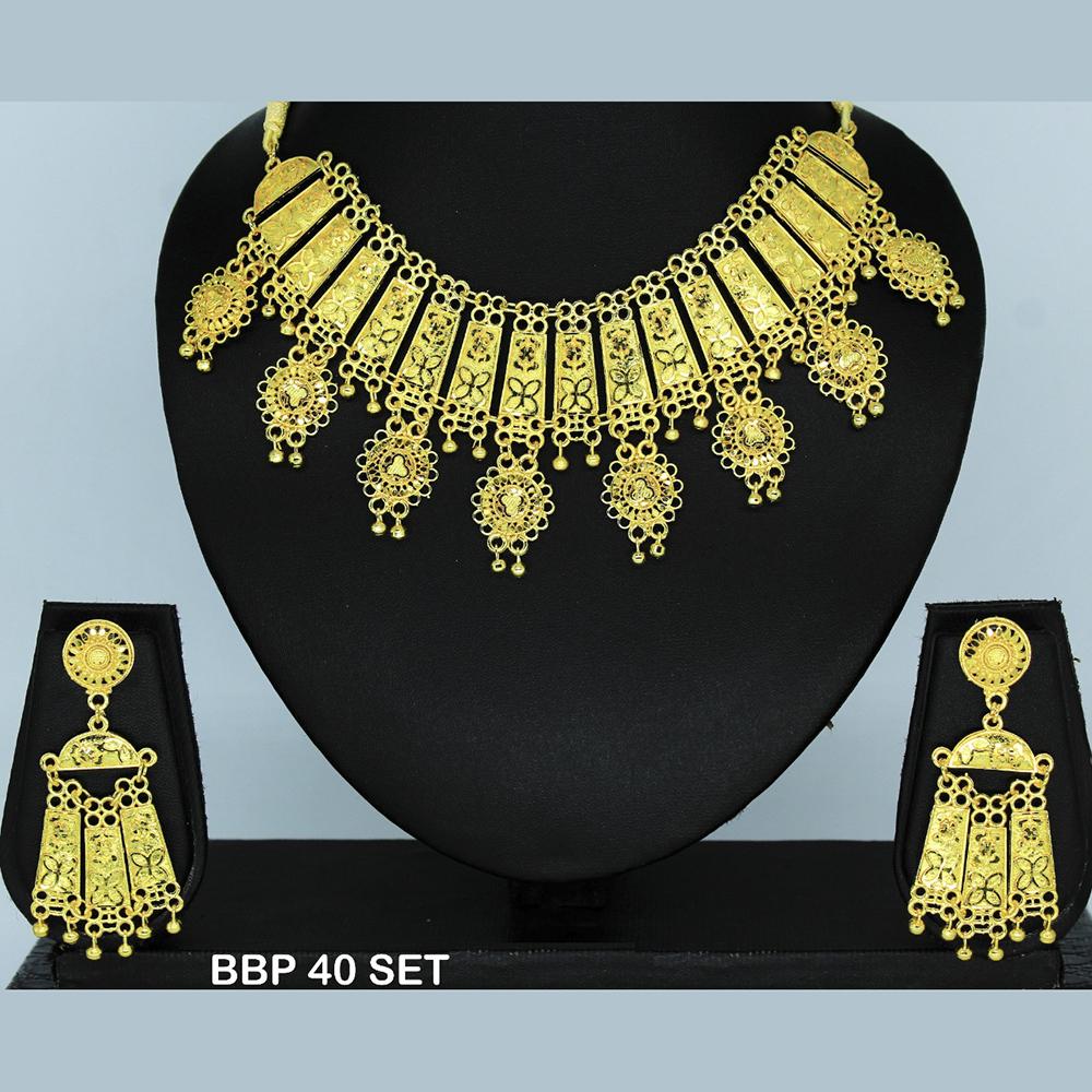 Mahavir Forming Gold Necklace Set - BBP SET 40