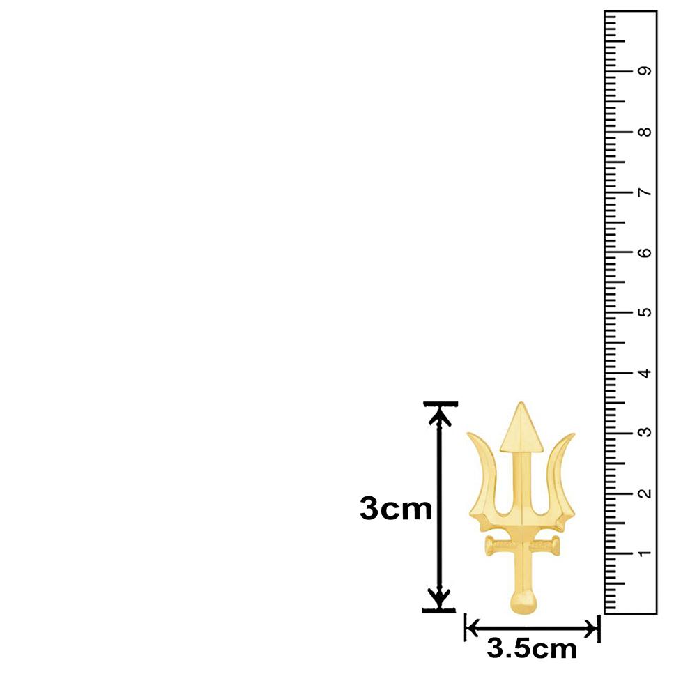 Mahi Gold Plated Mahadev Shiva Trishul Designer Brooch for Men (BP1101050G)