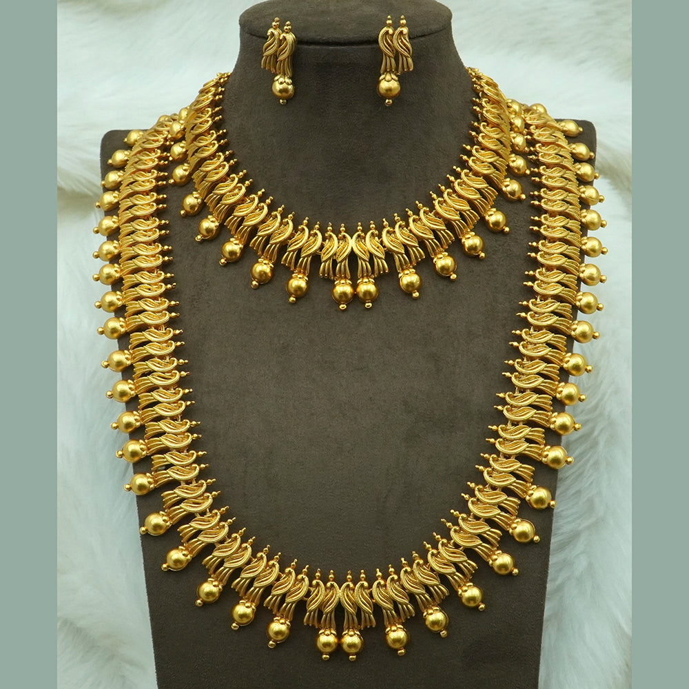 Diksha Collection Gold Plated Bridal Jewellery Set - CO 304 MATTE