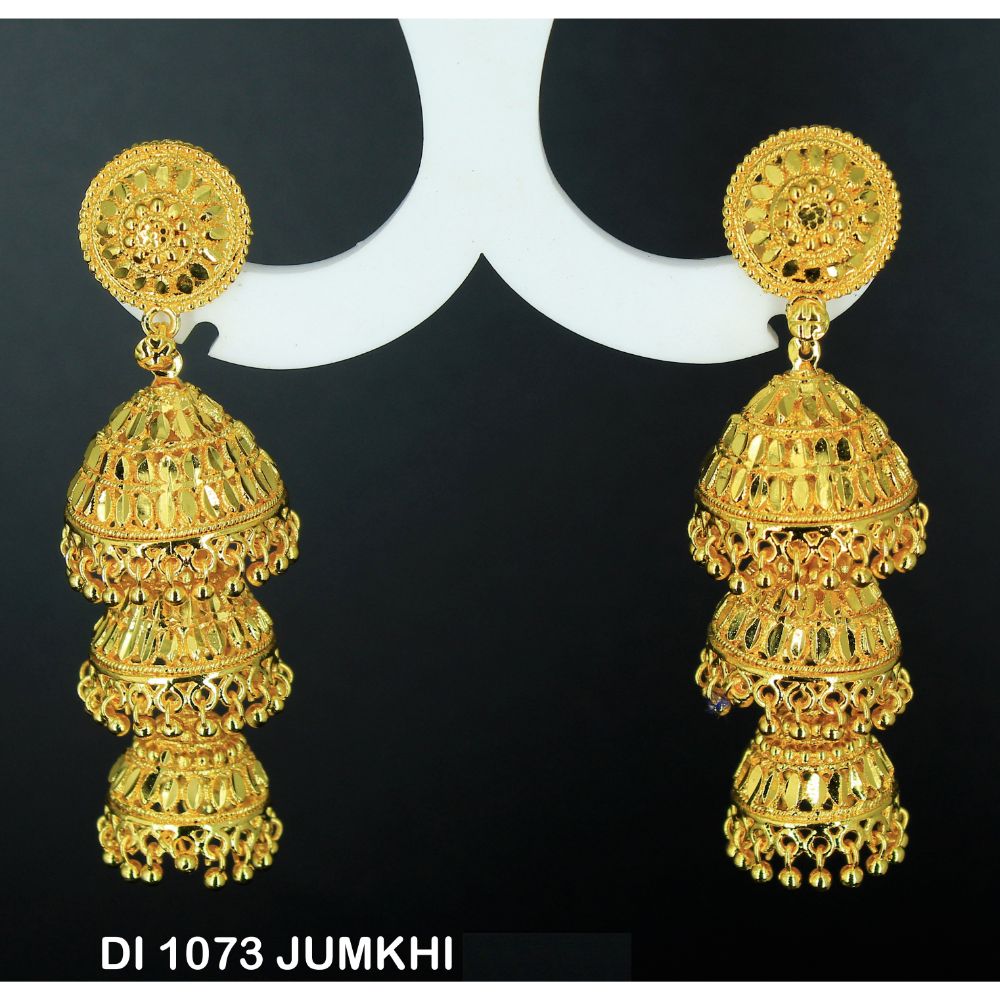 Mahavir Gold Plated Jhumki Earrings - DI Jumkhi 1073