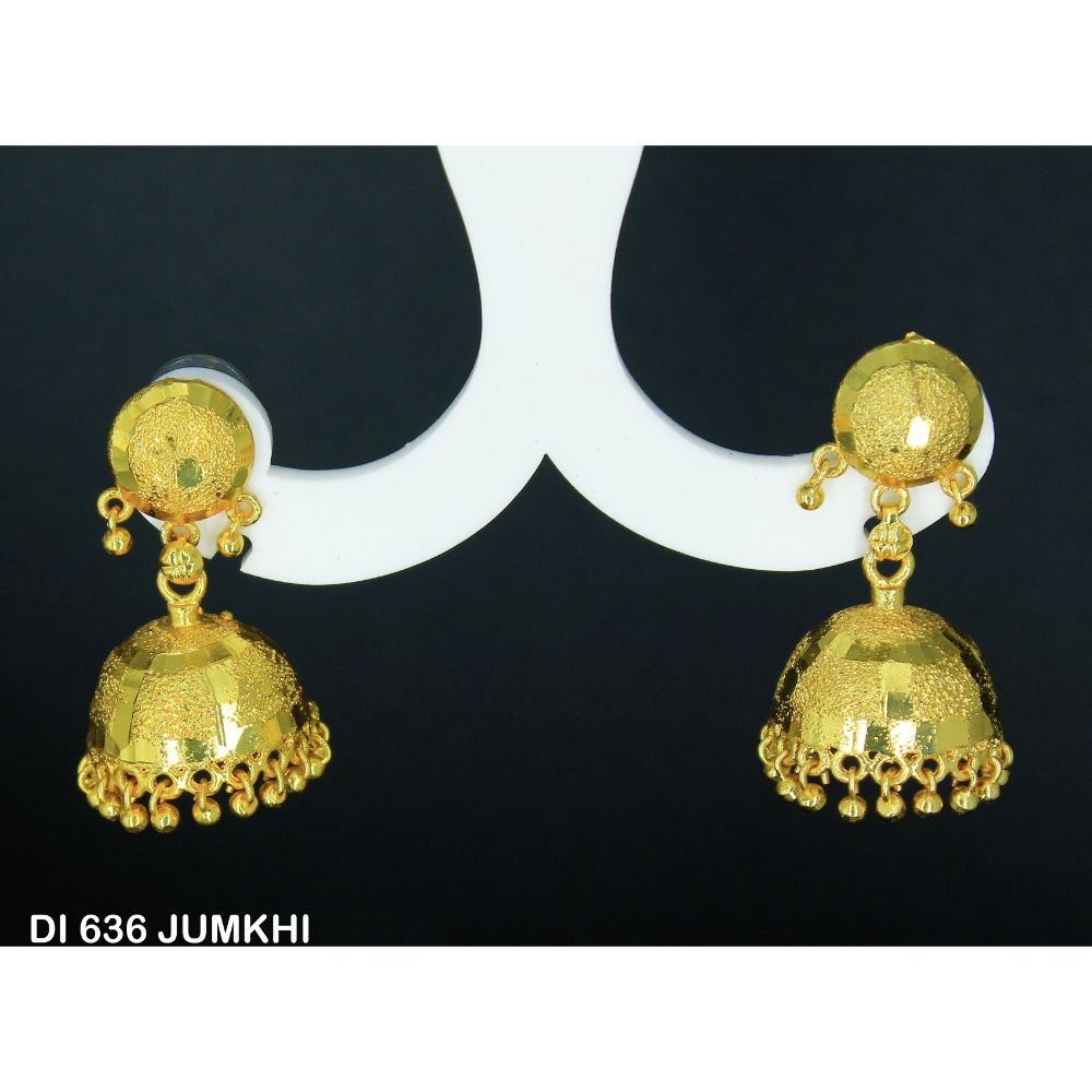 Mahavir Gold Plated Jhumki Earrings - DI Jumkhi 636
