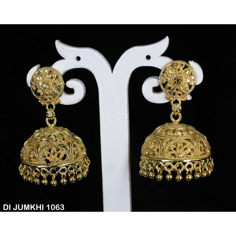 Mahavir Gold Plated Jhumki Earrings - DI Jumkhi 1063