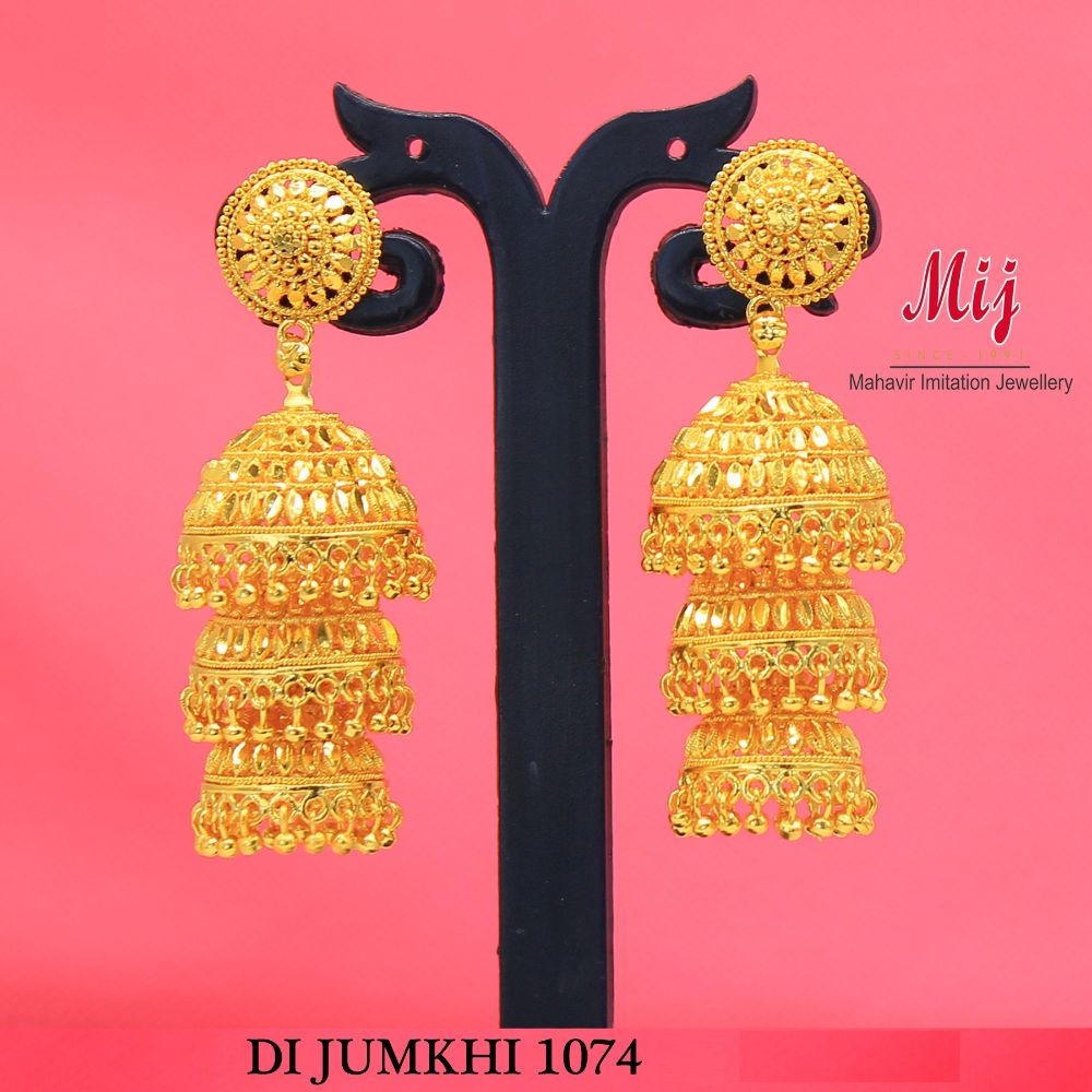 Mahavir Gold Plated Jhumki Earrings - DI Jumkhi 1074