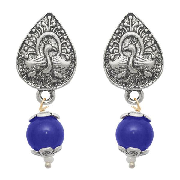 The99jewel Pearl Drop Antique Silver Plated Duck Design Earring - 1309001I