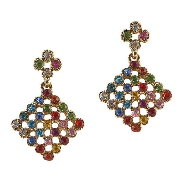 The99Jewel Austrian Stone Gold Plated Dangler Earring - 1306727