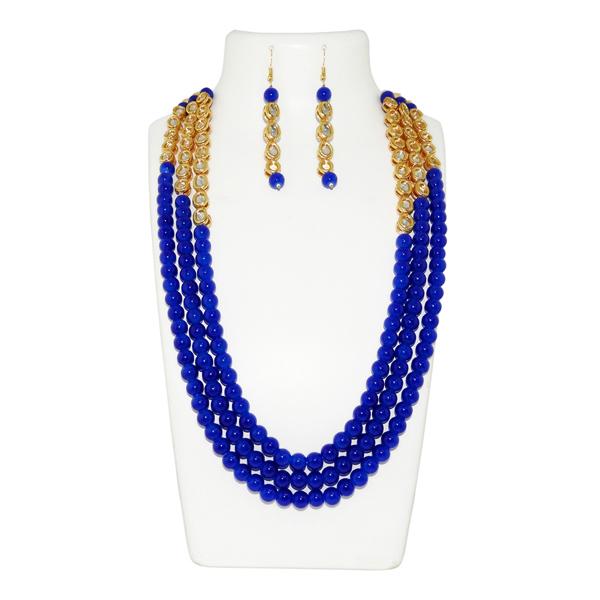 Vivant Charms Meenakari Pearl Kundan Reversible Necklace Set - 2800301