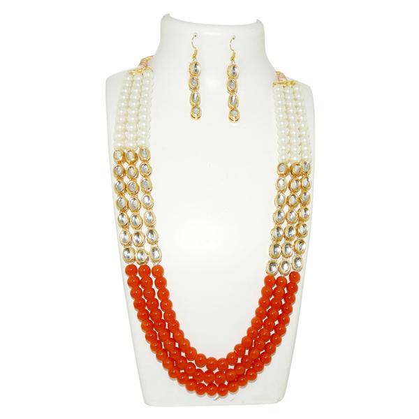 Vivant Charms Meenakari Pearl Kundan Reversible Necklace Set - 2800302