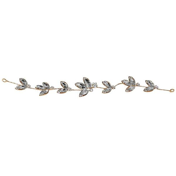 Apurva Pearls Gold Plated Stone Hair Brooch - 1502202A