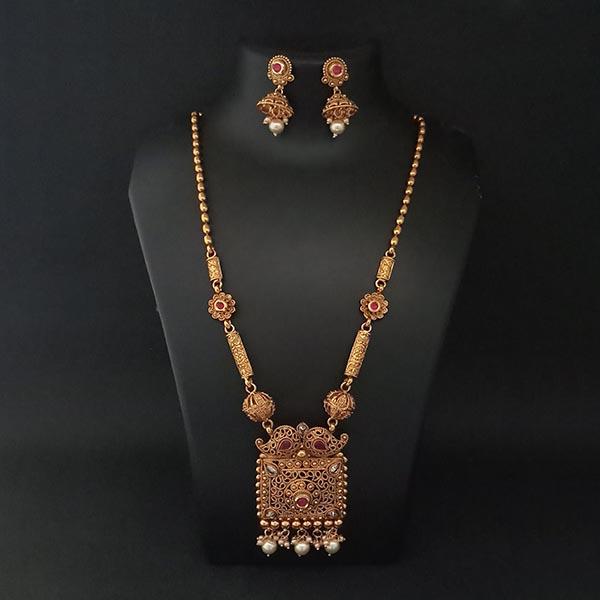 Real Creation AD Stone Copper Necklace Set - FBB0167A