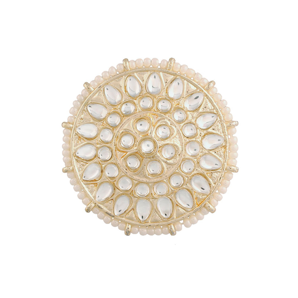 Etnico Gold-Plated Brass Adjustable Ring (Women)