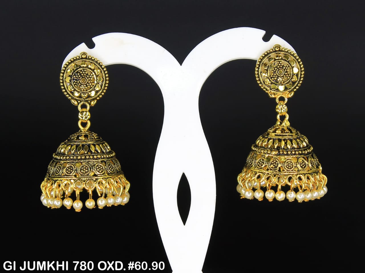 Mahavir Gold Plated Jhumki Earrings - GI Jumkhi 780