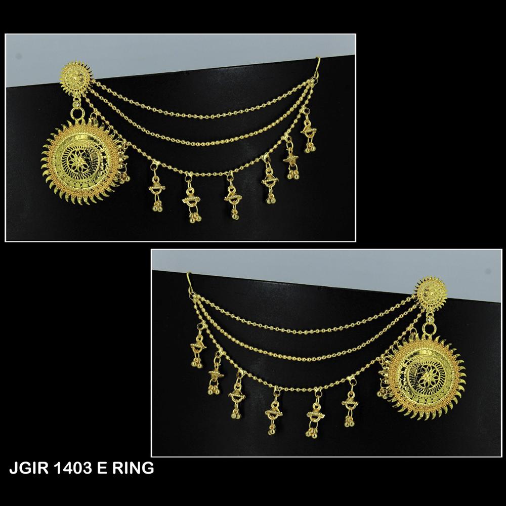 Mahavir Forming Gold Plated Jhumki Earrings - JGIR E RING 1403