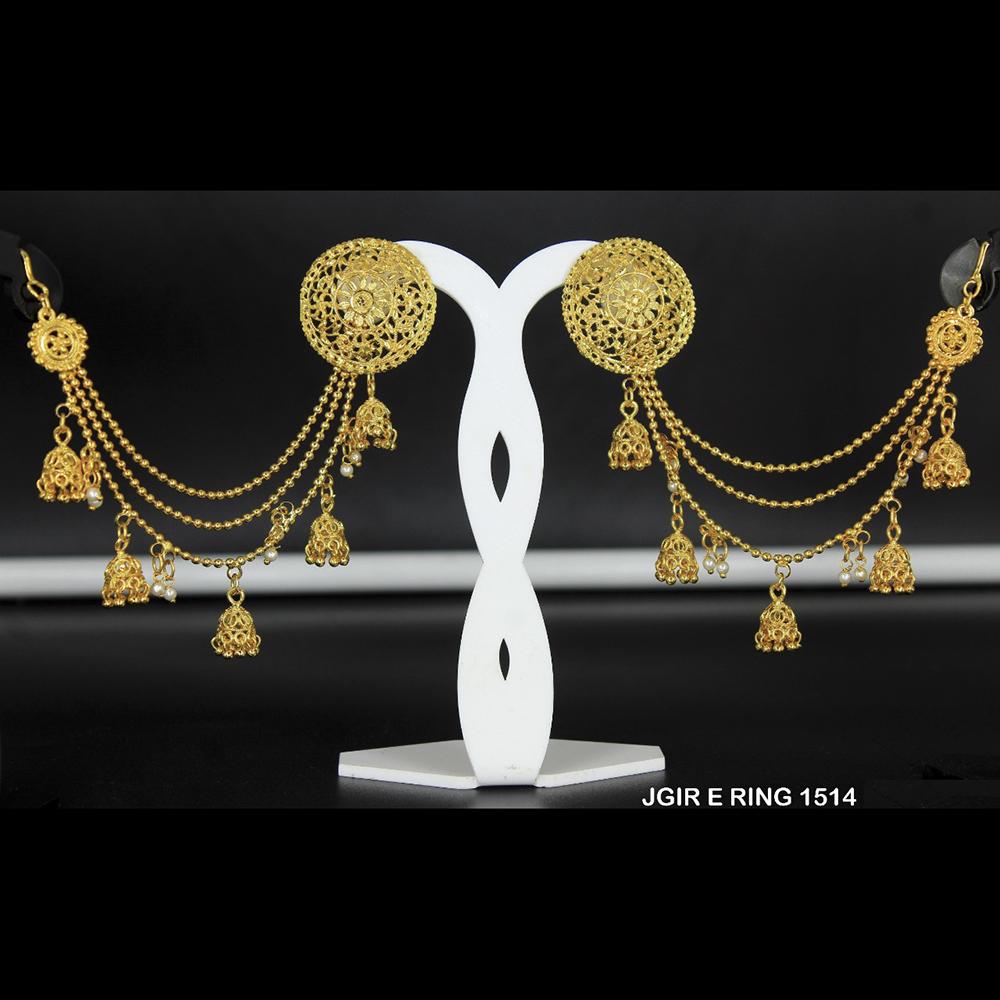 Mahavir Forming Gold Plated Jhumki Earrings - JGIR E RING 1514