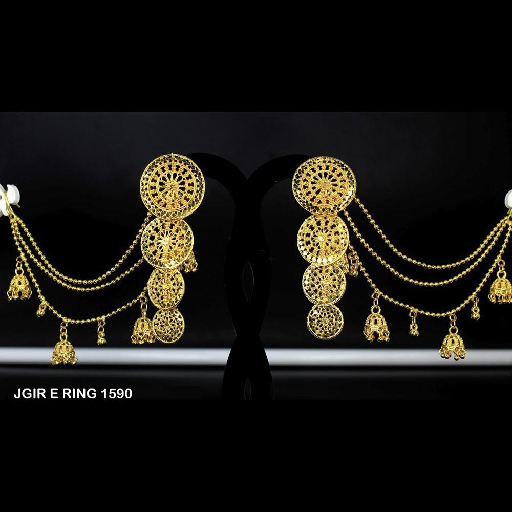 Mahavir Forming Gold Plated Jhumki Earrings - JGIR E RING 1590