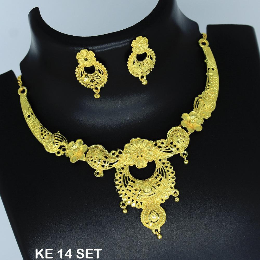 Mahavir Forming Gold Necklace Set - KE 14 SET
