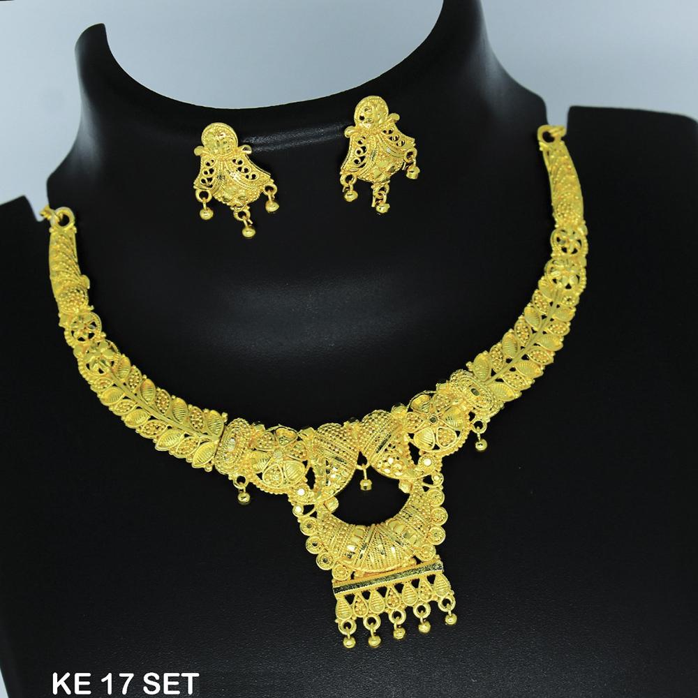 Mahavir Forming Gold Necklace Set - KE 17 SET