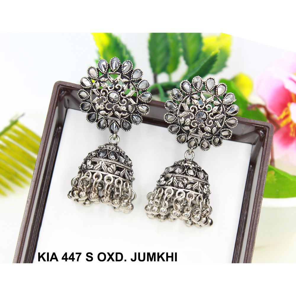 Mahavir Silver Plated Jhumki Earrings - KIA Jumkhi 447