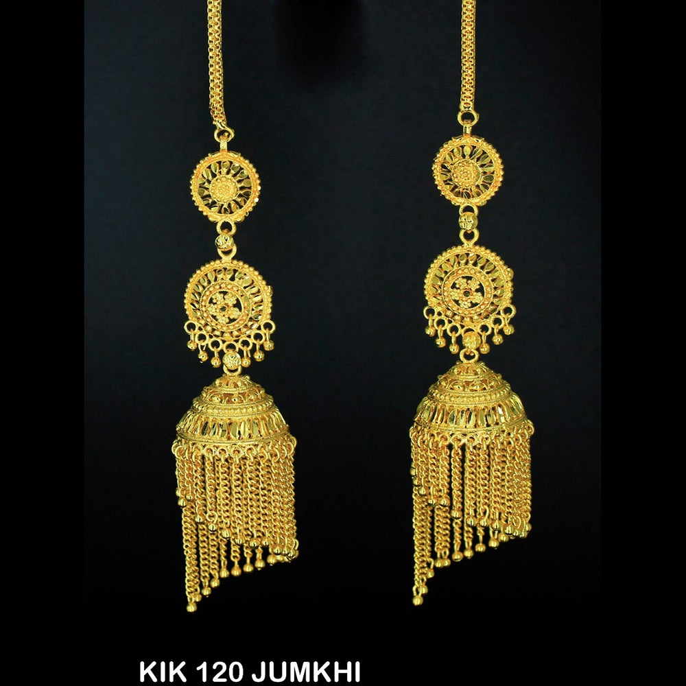 Mahavir Forming Gold Plated Jhumki Earrings - KIK 120 Jumkhi