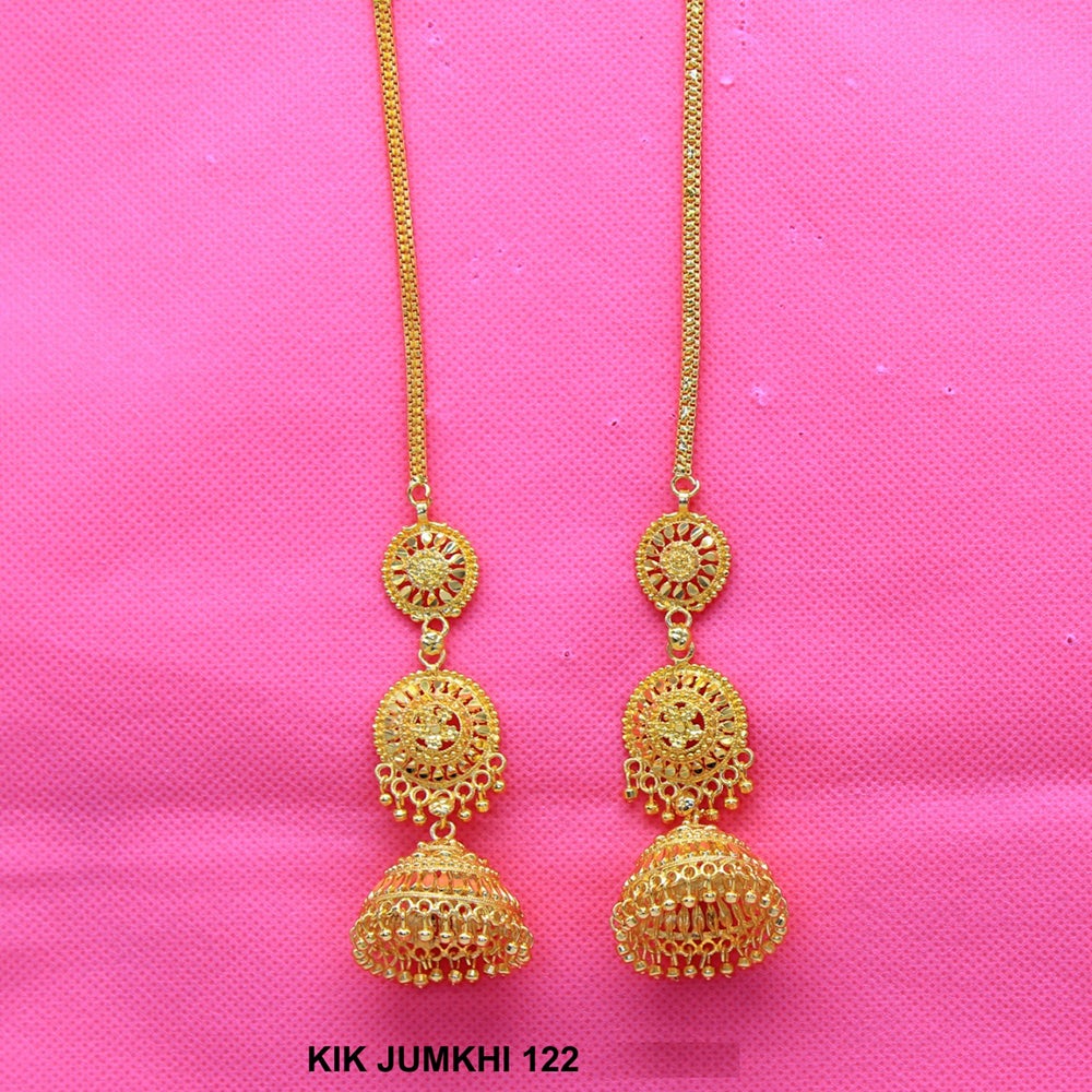Mahavir Forming Gold Plated Jhumki Earrings - KIK 122 Jumkhi