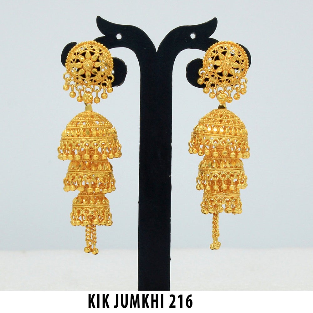 Mahavir Forming Gold Plated Jhumki Earrings - KIK Jumkhi 216