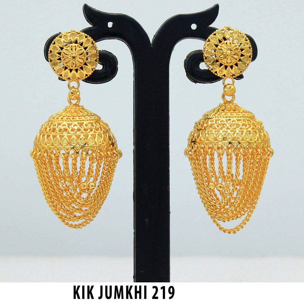 Mahavir Forming Gold Plated Jhumki Earrings - KIK Jumkhi 219