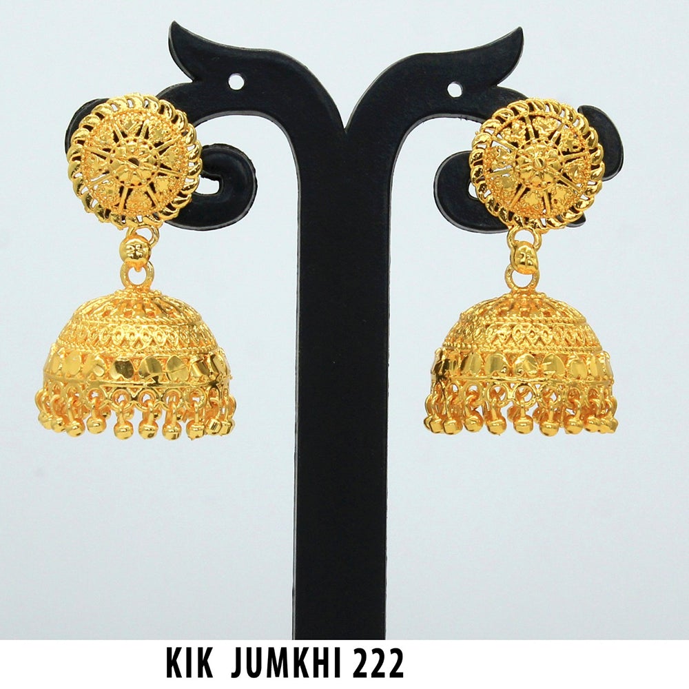 Mahavir Forming Gold Plated Jhumki Earrings - KIK Jumkhi 222
