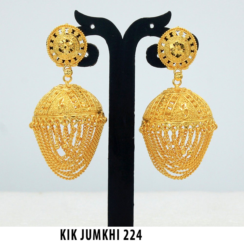 Mahavir Forming Gold Plated Jhumki Earrings - KIK Jumkhi 224