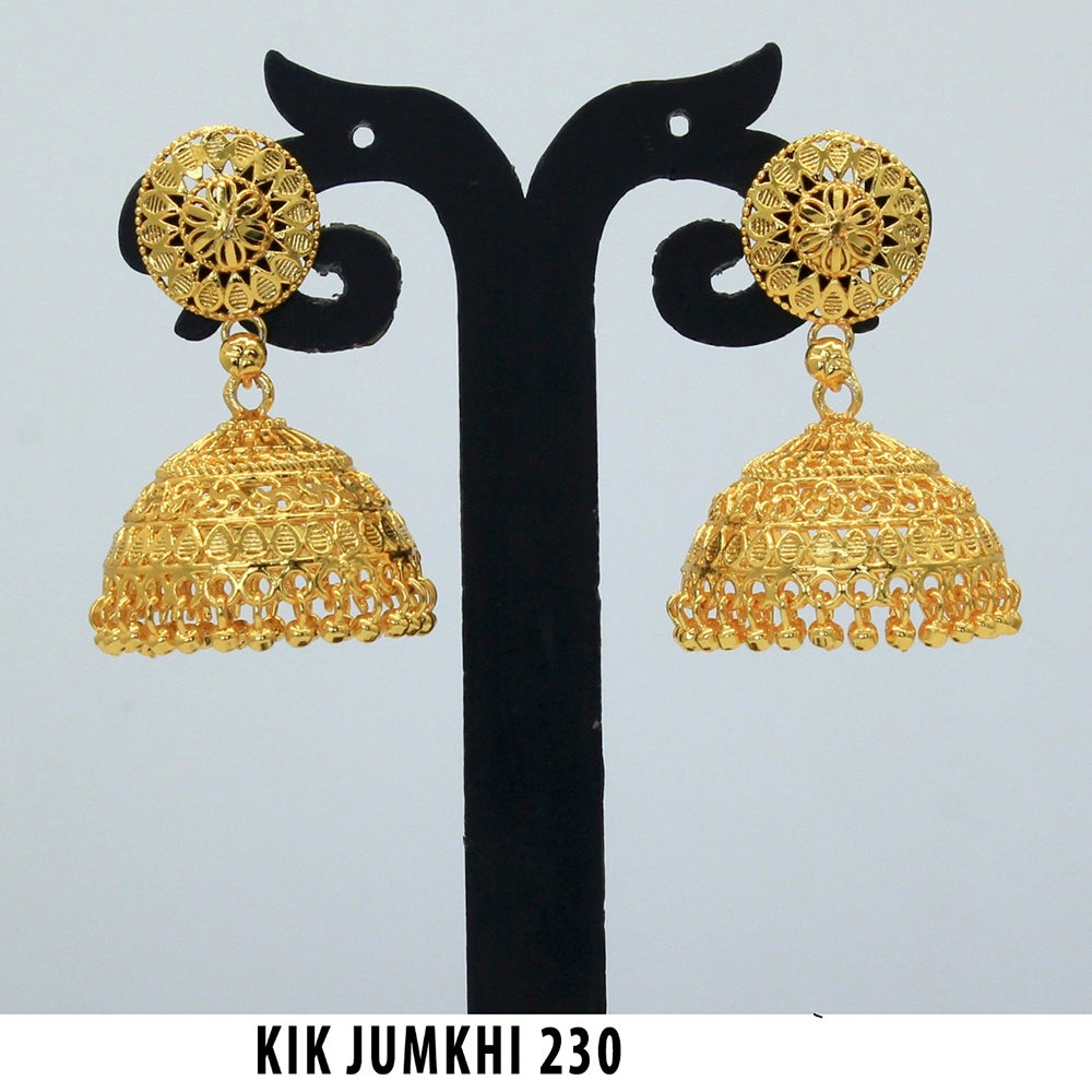 Mahavir Forming Gold Plated Jhumki Earrings - KIK Jumkhi 230