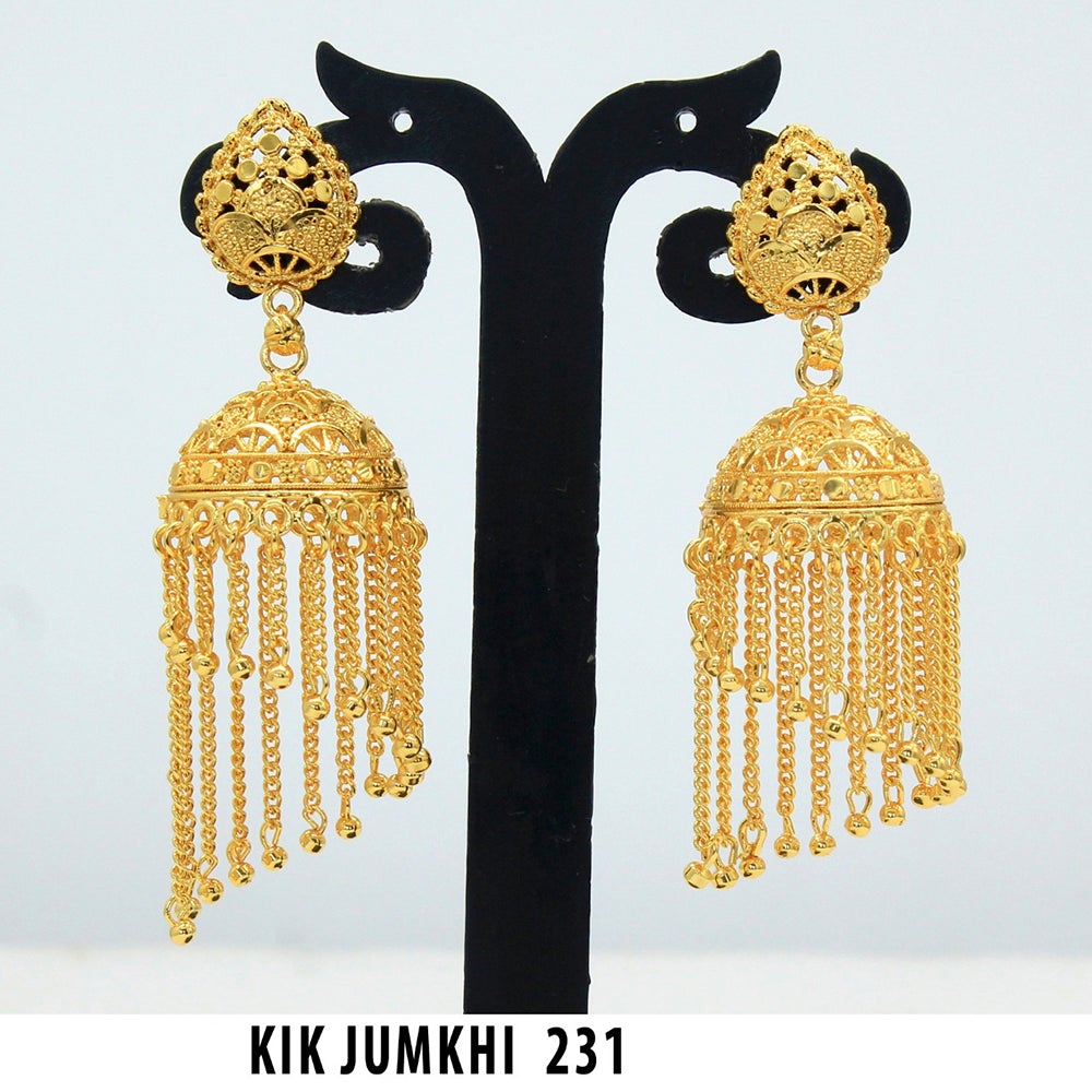 Mahavir Forming Gold Plated Jhumki Earrings - KIK Jumkhi 231