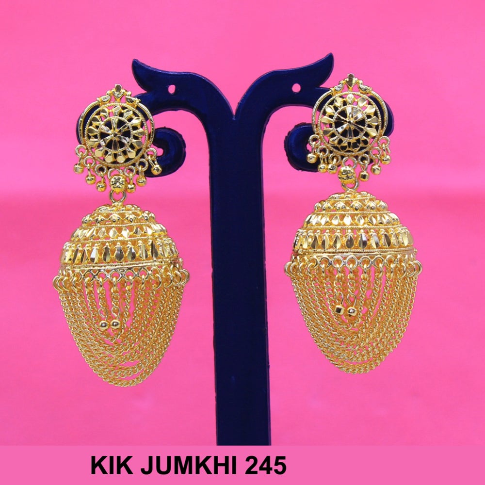 Mahavir Forming Gold Plated Jhumki Earrings - KIK Jumkhi 245