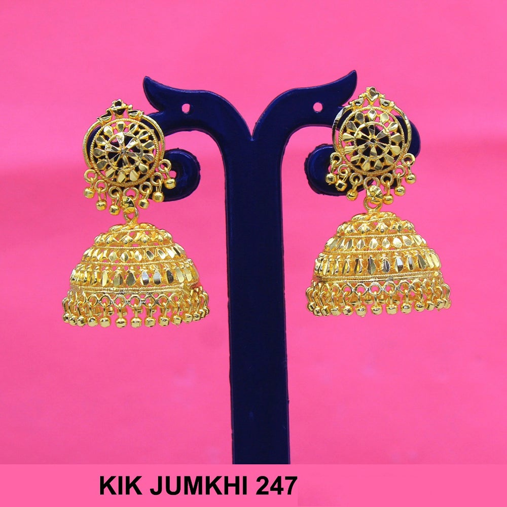 Mahavir Forming Gold Plated Jhumki Earrings - KIK Jumkhi 247
