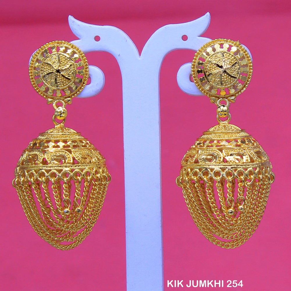 Mahavir Forming Gold Plated Jhumki Earrings - KIK Jumkhi 254