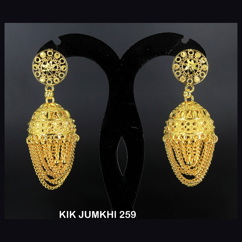 Mahavir Forming Gold Plated Jhumki Earrings - KIK Jumkhi 259