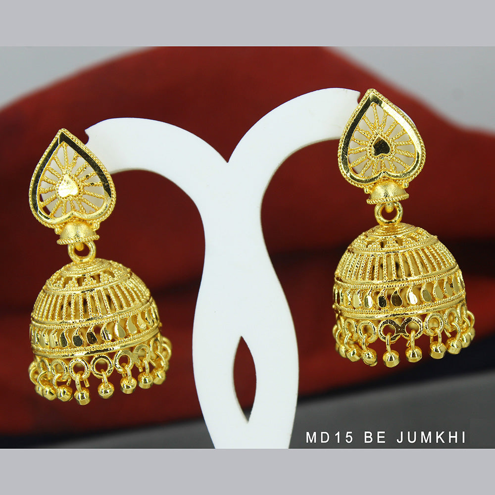 Mahavir Dye Gold Jhumki Earrings