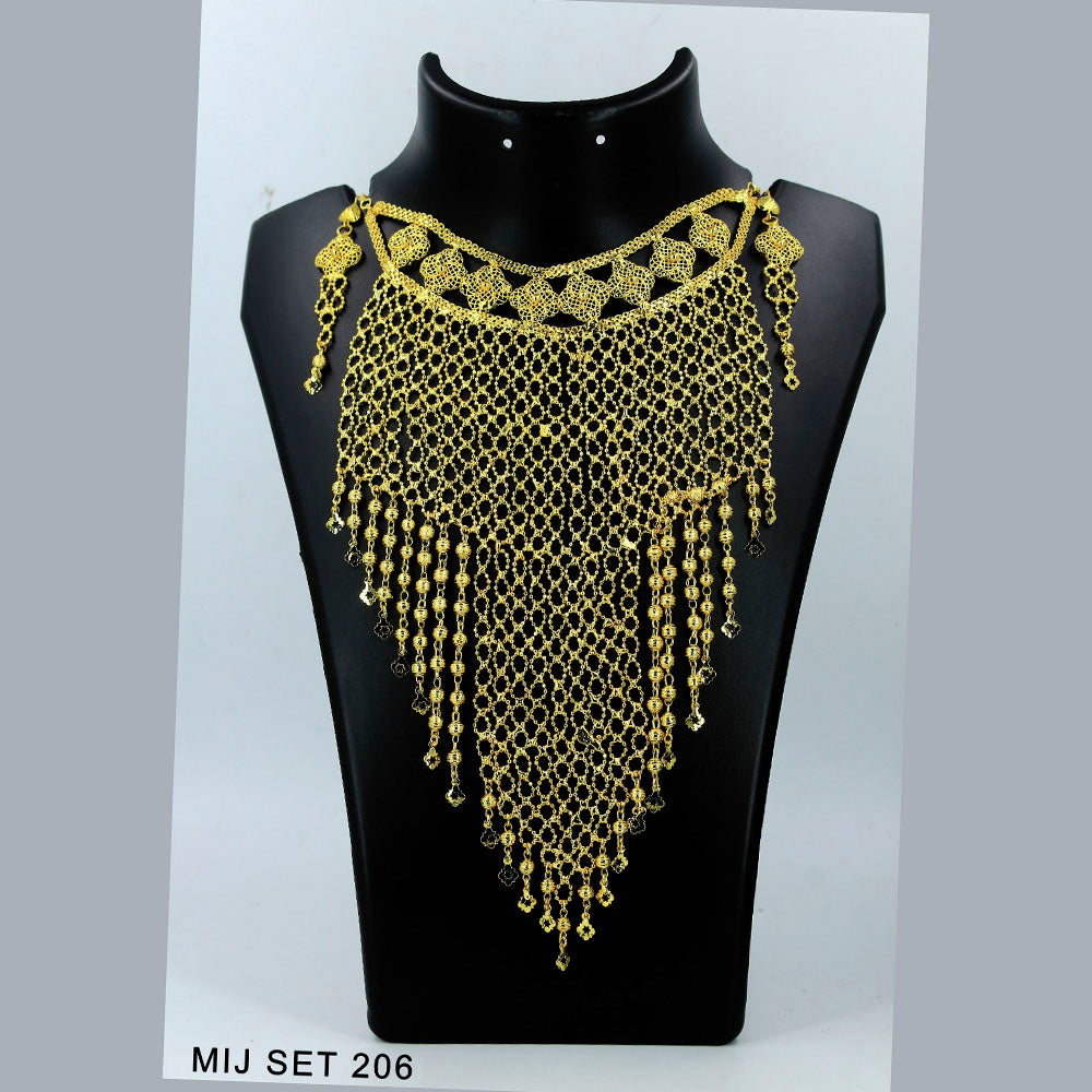 Mahavir Forming Gold Necklace Set - MIJ Set 206