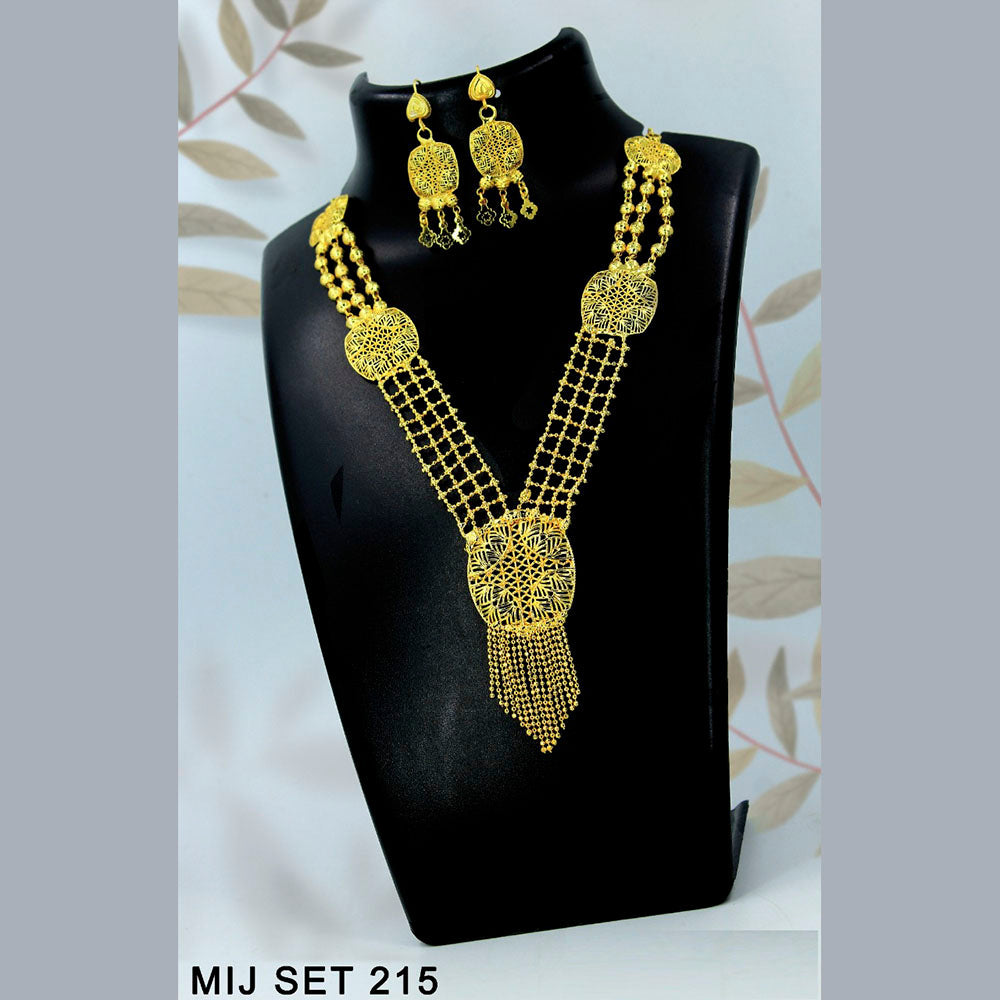 Mahavir Forming Gold Necklace Set - MIJ Set 215