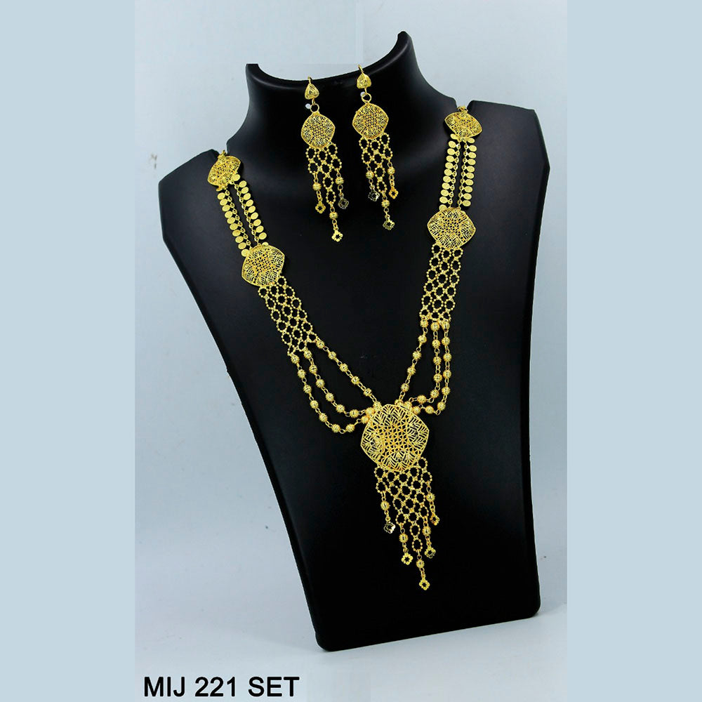 Mahavir Forming Gold Necklace Set - MIJ Set 221