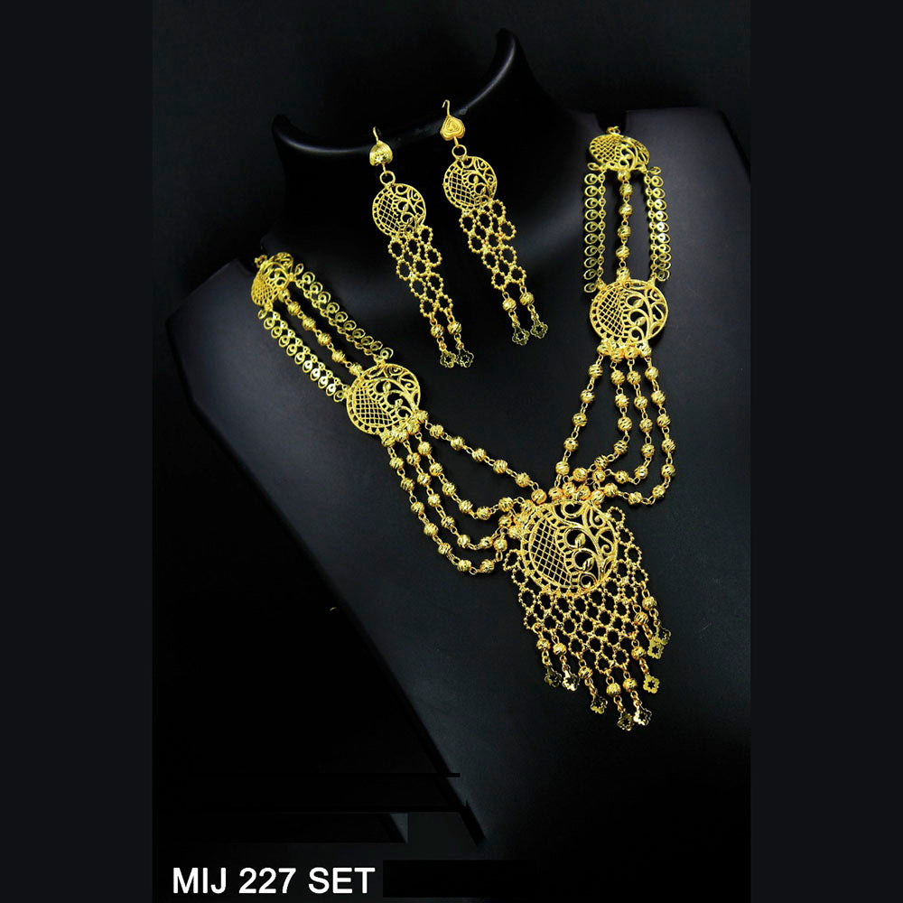 Mahavir Forming Gold Necklace Set - MIJ Set 227