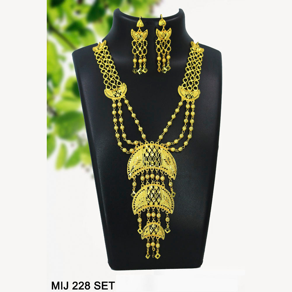 Mahavir Forming Gold Necklace Set - MIJ Set 228