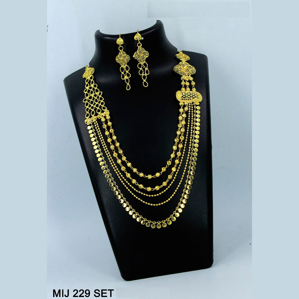 Mahavir Forming Gold Necklace Set - MIJ Set 229