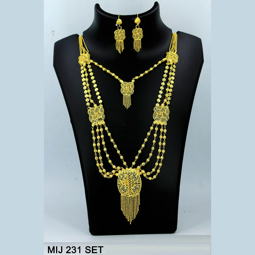 Mahavir Forming Gold Necklace Set - MIJ Set 231