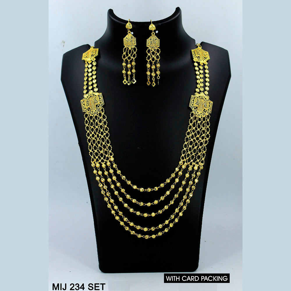 Mahavir Forming Gold Necklace Set - MIJ Set 234