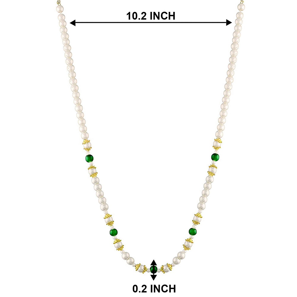 Etnico Gold-Plated Layered Groom Necklace For Men (Mlp38G)