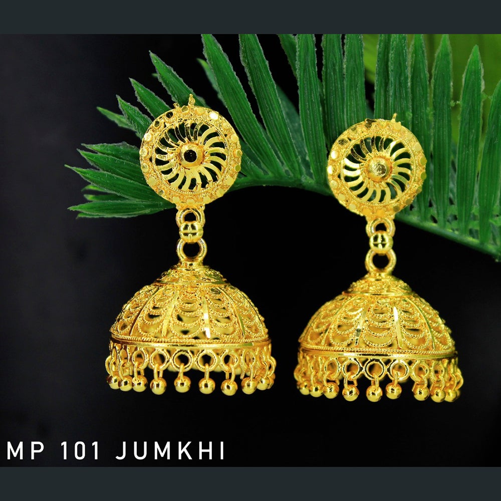 Mahavir Forming Gold Plated Jhumki Earrings - MP 101 Jumkhi
