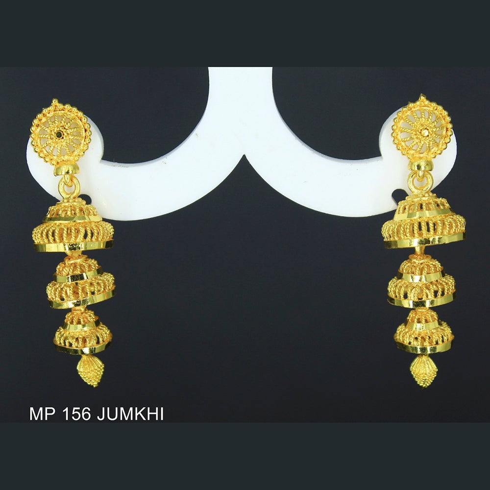 Mahavir Forming Gold Plated Jhumki Earrings - MP 156 Jumkhi