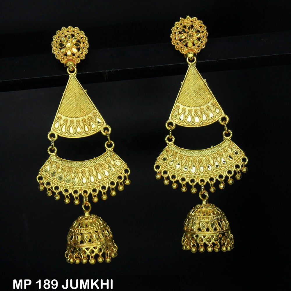 Mahavir Forming Gold Plated Dangler Earrings - MP 189 Jumkhi