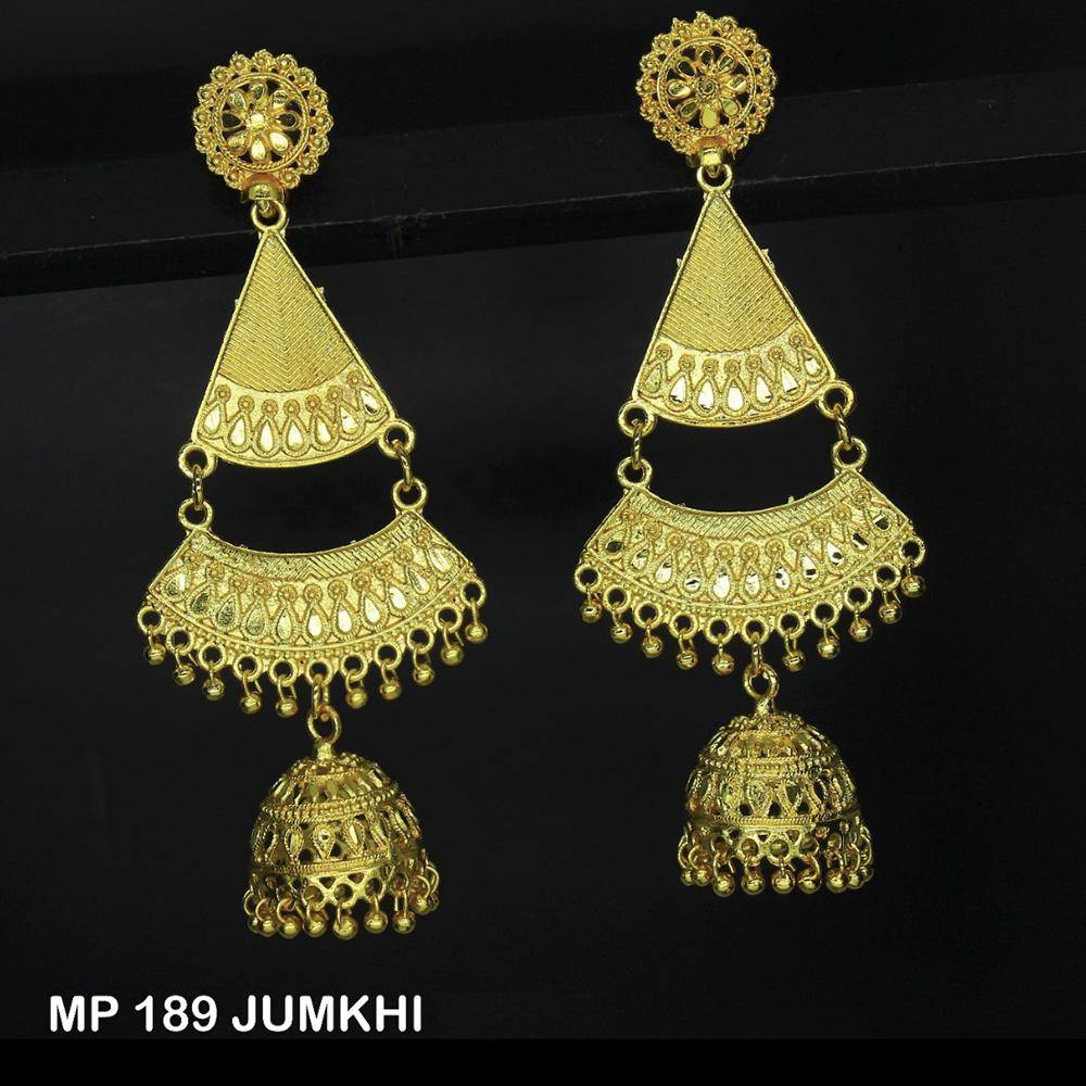 Mahavir Forming Gold Plated Jhumki Earrings - MP 189 JUMKHI